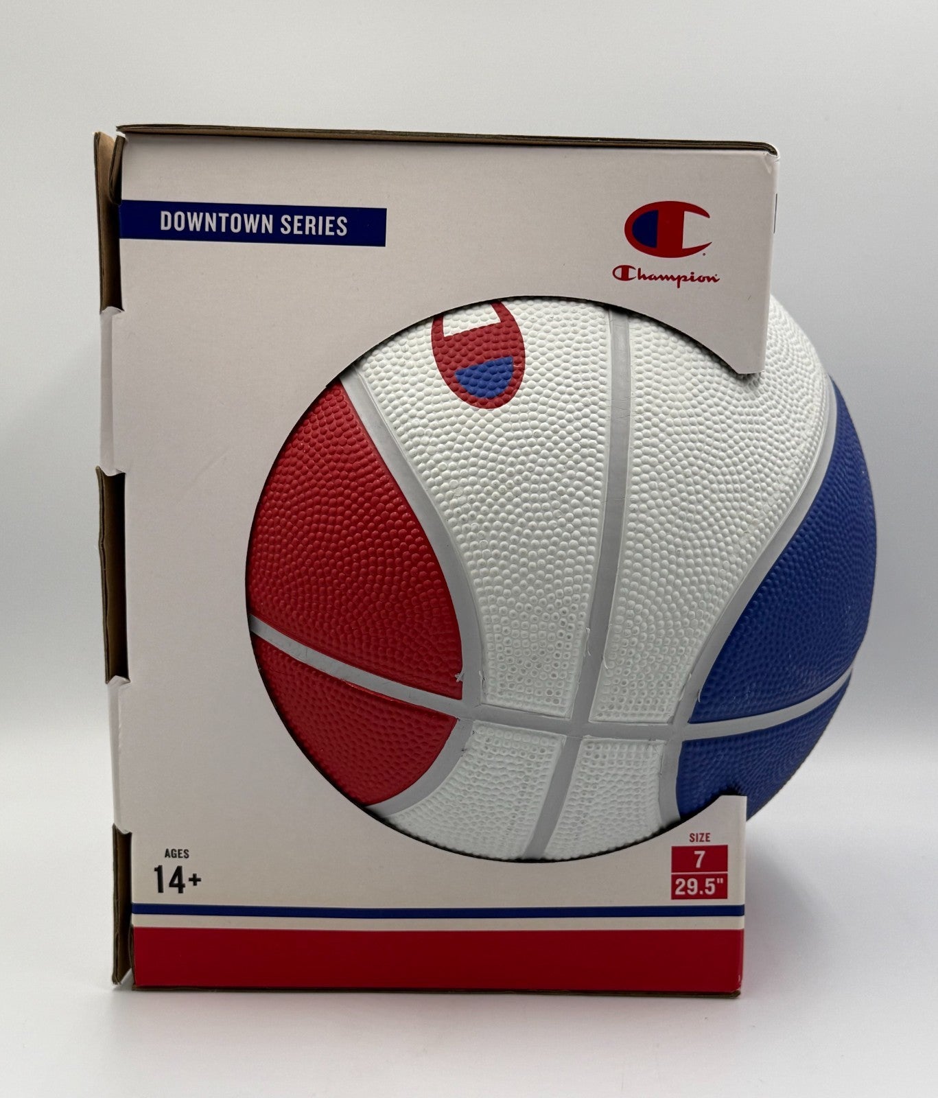 New Champion Downtown Series Basketball 29.5" Red White Blue Outdoor - Size 6
