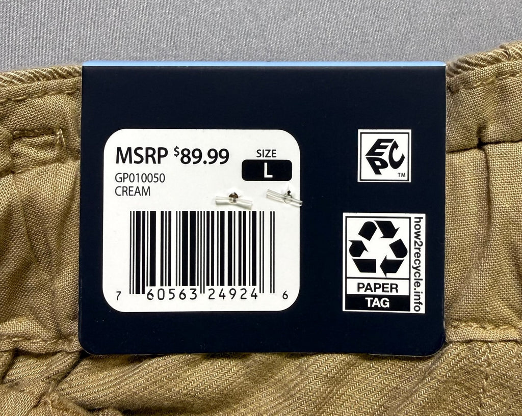 Gap Relaxed Fit Straight Leg Easy Twill Pants Women's Large Cream Beige Casual