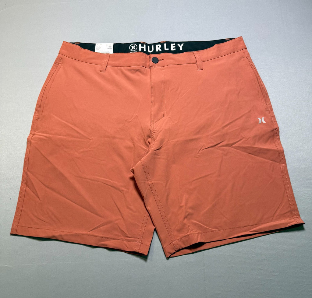 NWT Hurley All Day Hybrid Short Men's Size 40 Redwood Rust 4-Way Stretch Comfort