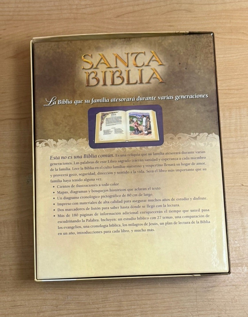 Santa Biblia The Holy Bible Spanish (2007) RVR Edición Especial WHITE/GOLD NEW