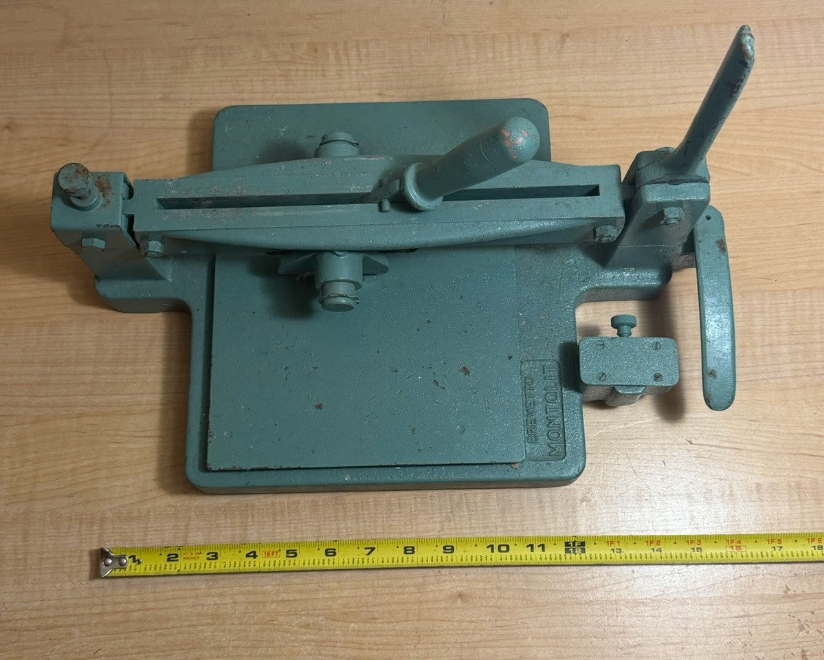 Vintage Brevetti Montolit Italian Manual Tile Cutter W/Original Paint Very Rare