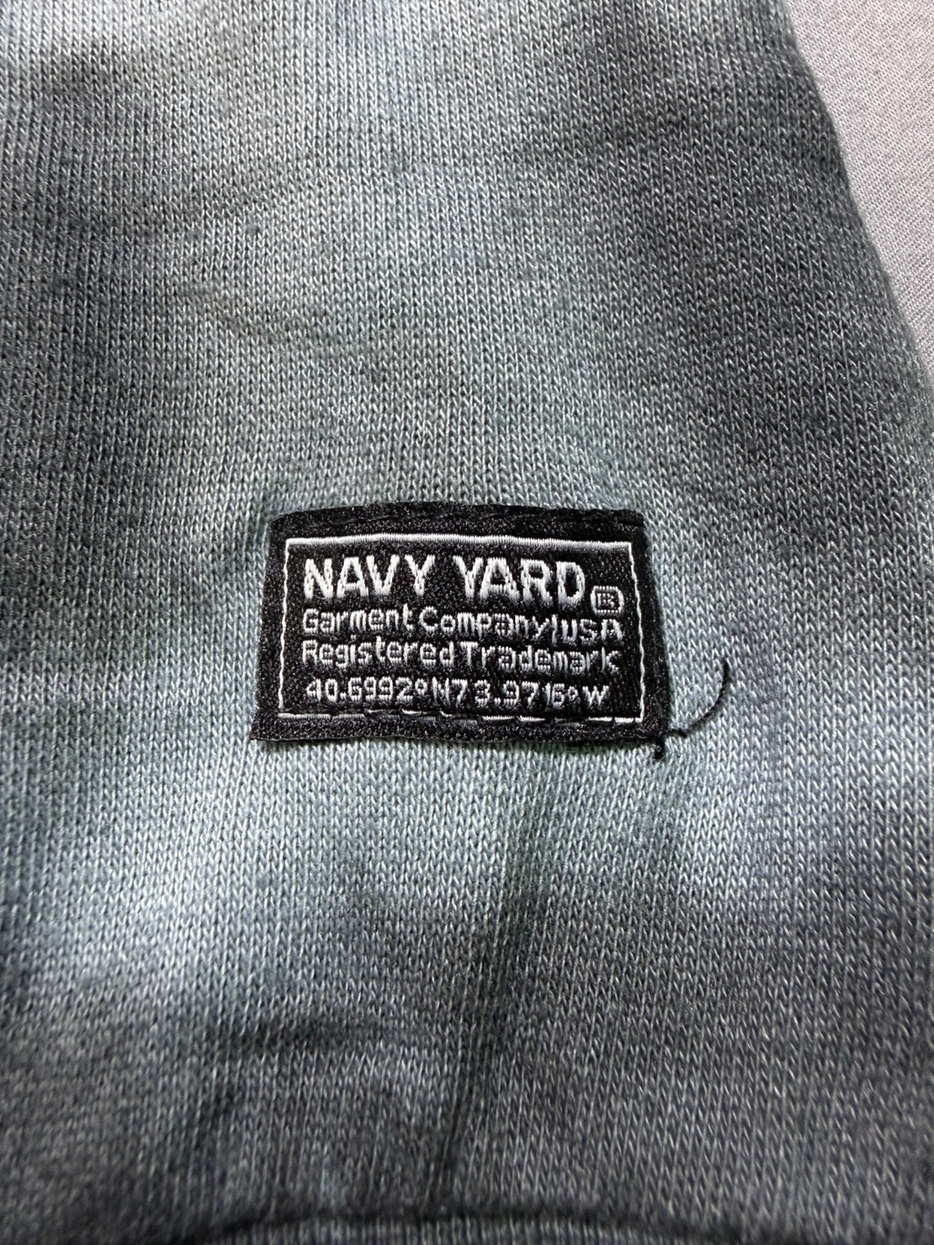 NWT Navy Yard Tie Dye Crew Neck Sweatshirt Men's X-Large Gray Black Long Sleeve