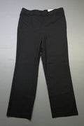 NWT Rafaella Pull-on Stretch Pants Women 16 Black Graphite Stripe Classic Preppy