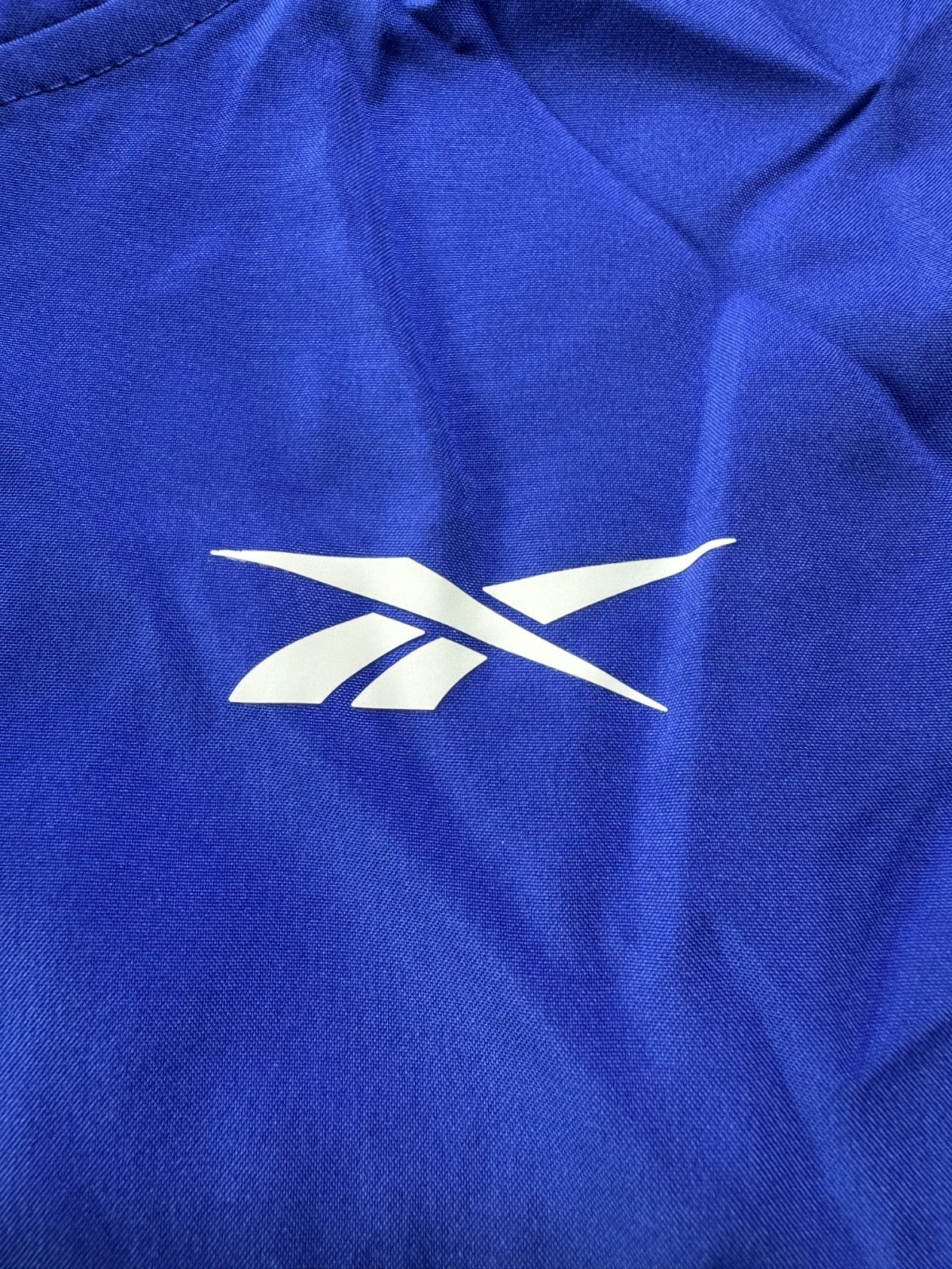 NWT Reebok Full Zip Training Woven Jacket Men's Small Navy Blue Adjustable Hood