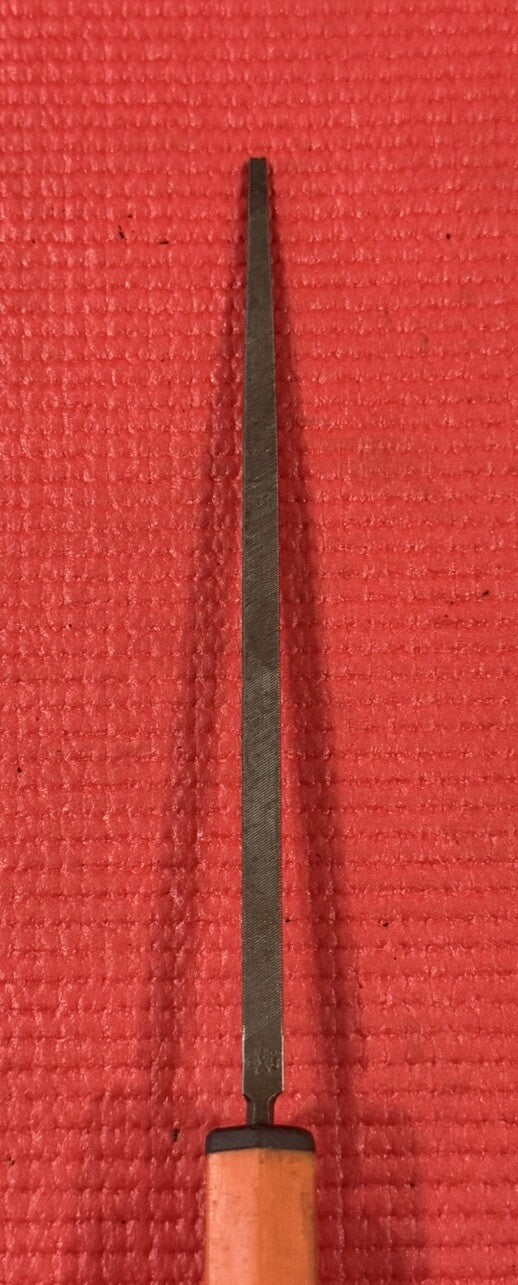 Vintage Nicholson 6" Slim Taper File With Handle Made In USA