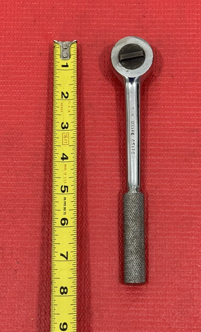 Vintage S-K Wayne 45170 3/8" Drive Ratchet Knurled Handle Made In USA