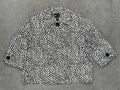 First Option Too Womens Black/White Print 3/4 Sleeves Collared Jacket Size 24W