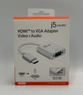 New J5create JDA213 White HDMI to VGA Adapter Video Audio Converter Mac Windows