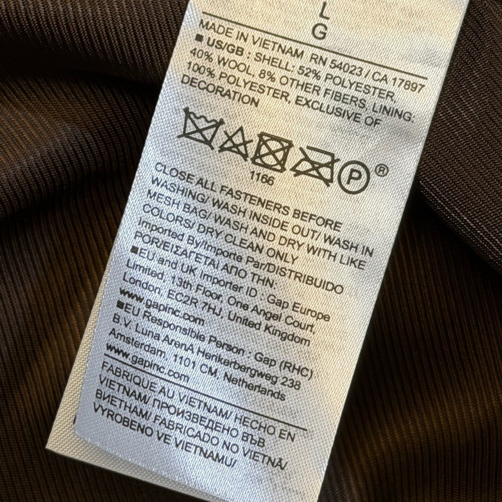 Wool Men's Tan Overcoat - Brand new