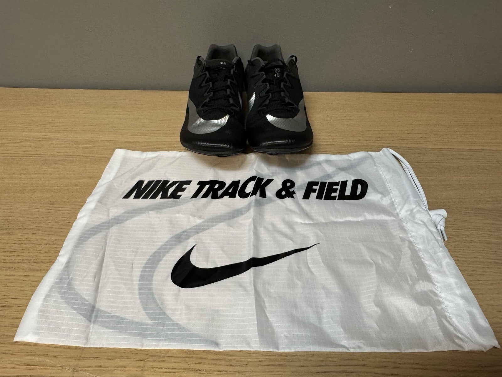 NEW Nike Zoom Rival Sprint Track Shoes MEN'S SIZE 12 Black Silver