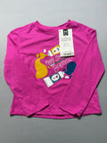 NWT Member's Mark Long Sleeve Graphic Tee Shirt Girls XS (4/5) Crewneck Pullover