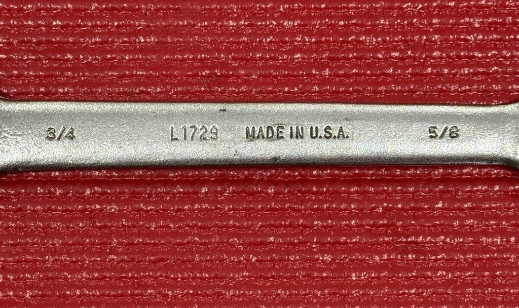 VTG Billings Tools Lifetime L1729, SAE 3/4" x 5/8" Open End Wrench Made in USA