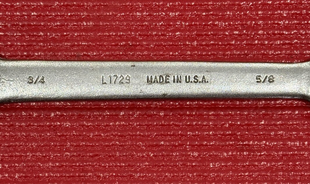 VTG Billings Tools Lifetime L1729, SAE 3/4" x 5/8" Open End Wrench Made in USA