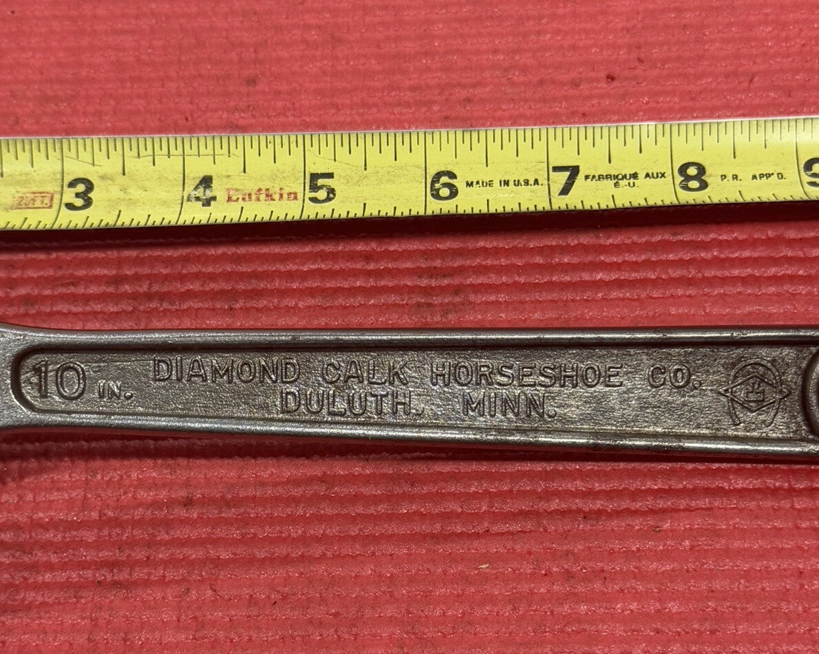 Vintage Diamond Calk Horseshoe Co. Duluth 10” Adjustable Wrench Díamalloy USA