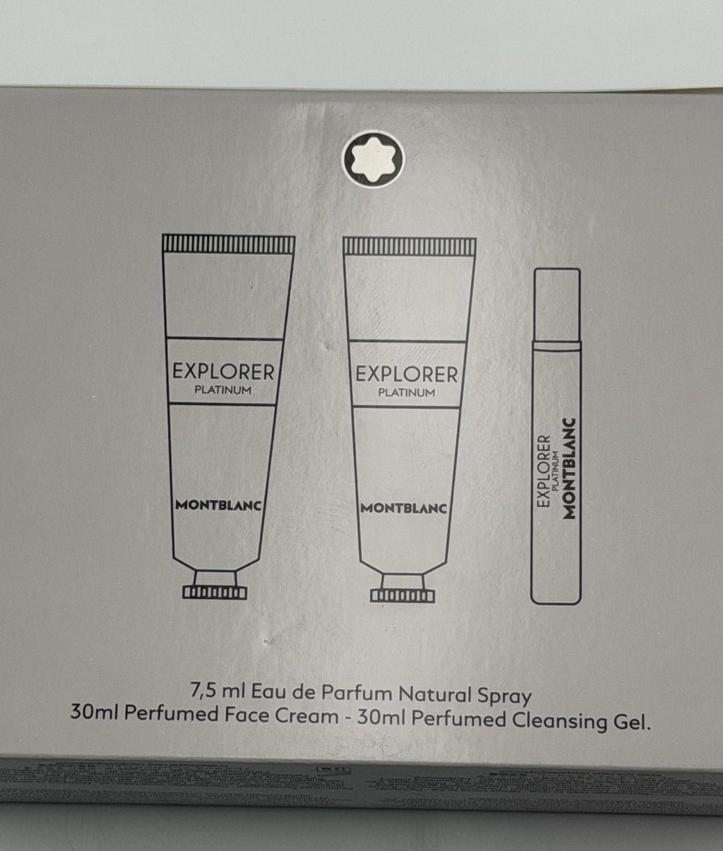 MONTBLANC Explorer Platinum Grooming Kit 3pc 7.5ml Edp/face Cream/cleansing