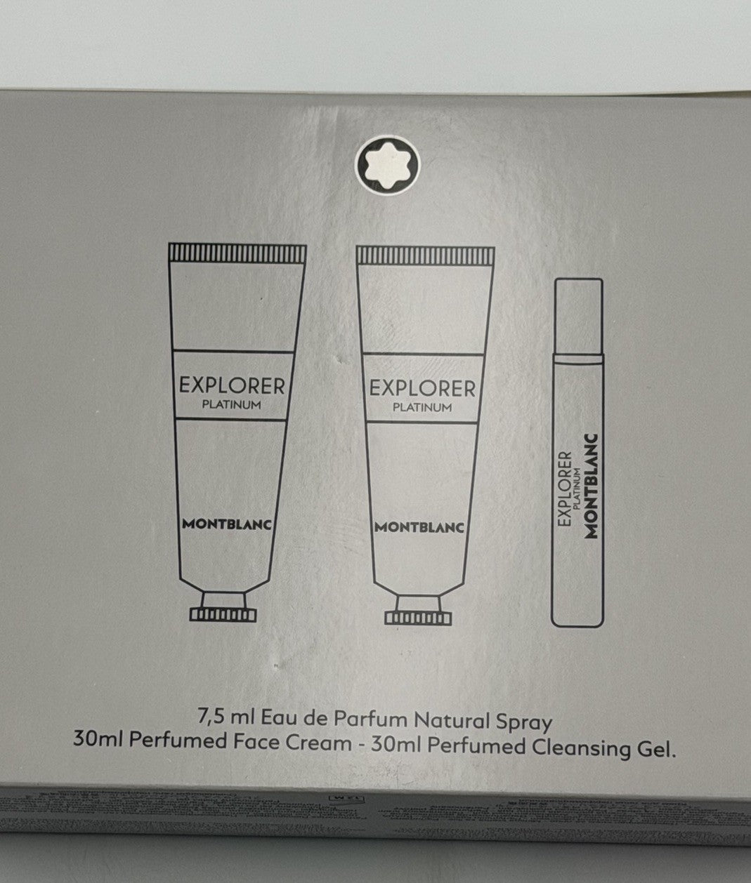 MONTBLANC Explorer Platinum Grooming Kit 3pc 7.5ml Edp/face Cream/cleansing