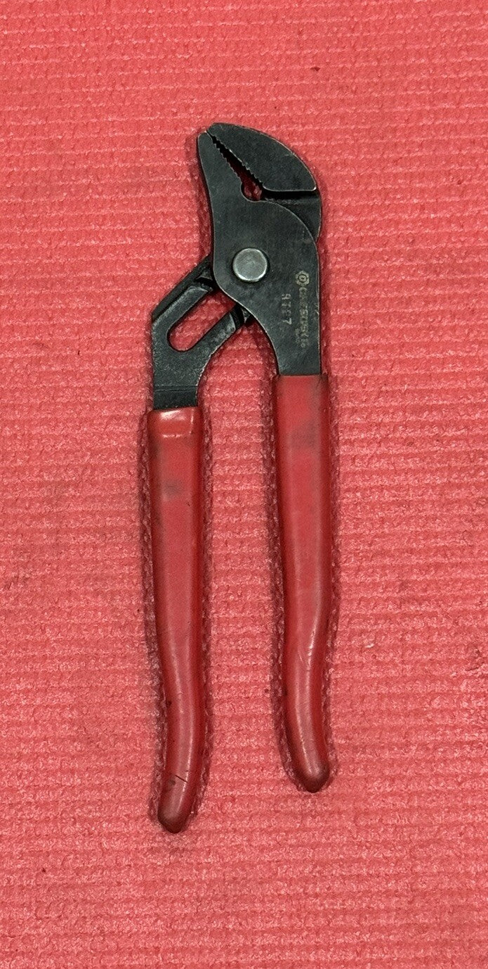 VINTAGE CRESCENT TOOLS RT27 GROOVE JOINT PLIERS 7”in Long W/RED HANDLE