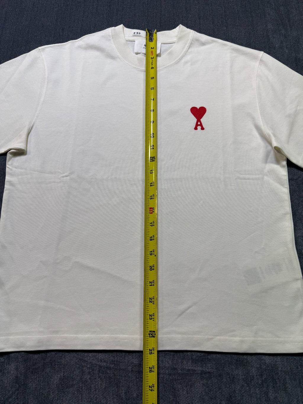 NWT Ami T-Shirt Men's X-Small White Short Sleeve Crew Neck Pullover Lightweight