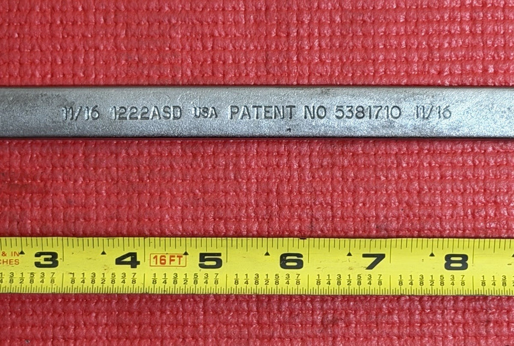 Proto Tools Anti-Slip 1222ASD 11/16" Combination Wrench 12 Point Alloy Steel USA