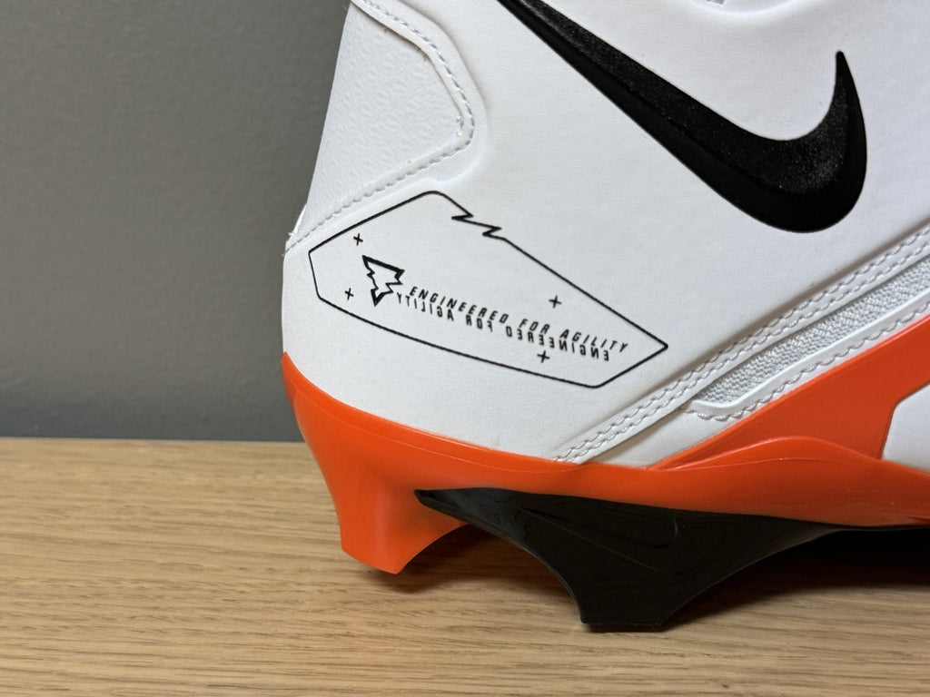 NEW Nike Alpha Menace Football Cleats MEN'S SIZE 13 White | Orange | Black