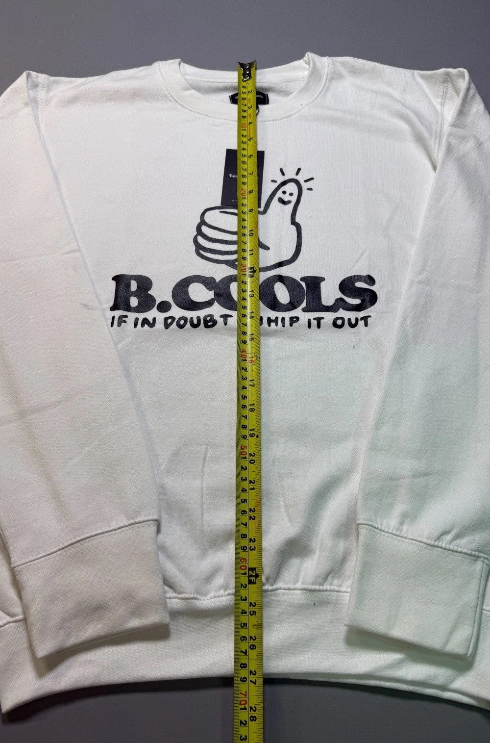 NWT B.Cools Barney If In Doubt Whip It Out Pullover Sweatshirt Men's Large White