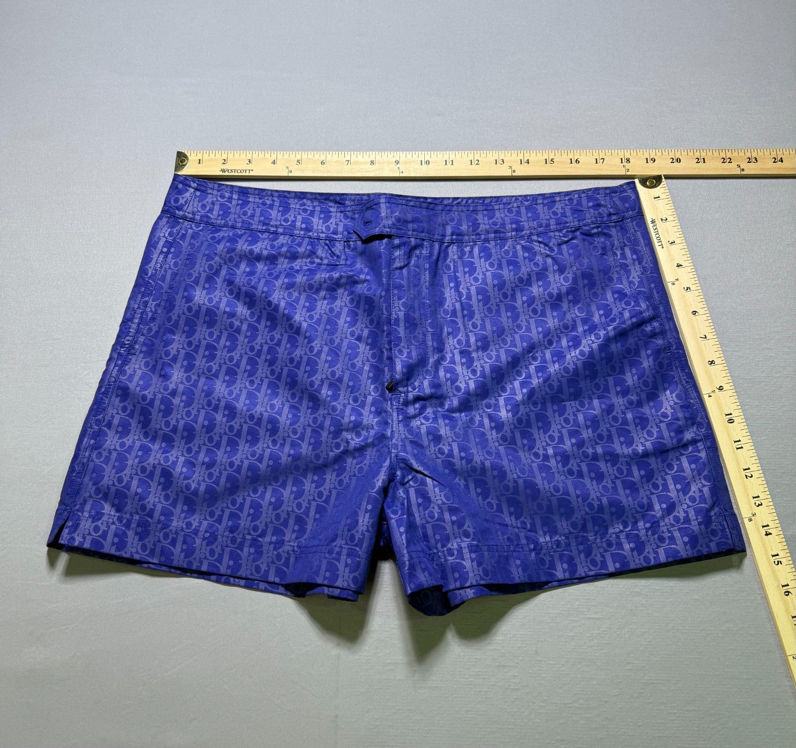 NWT Authentic Dior Oblique Shorts Men's size 2XL Blue Monogram Luxury Trunks