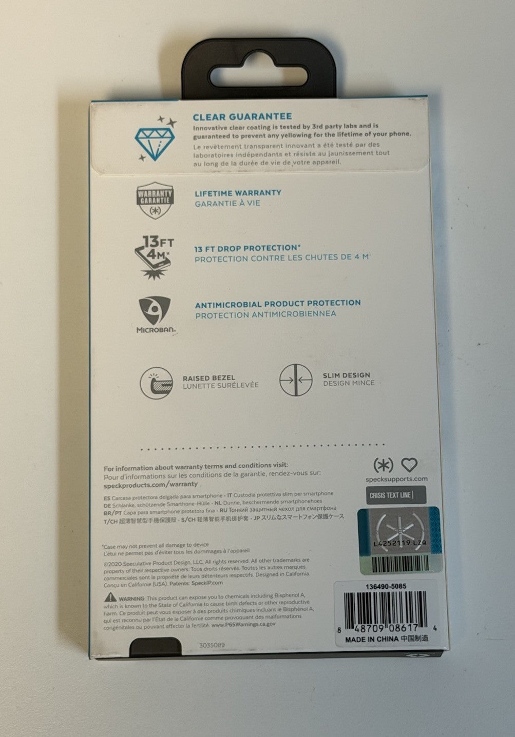 Speck Presidio2 Microban 13FT Drop Case for iPhone 11 | Perfect Clear NEW