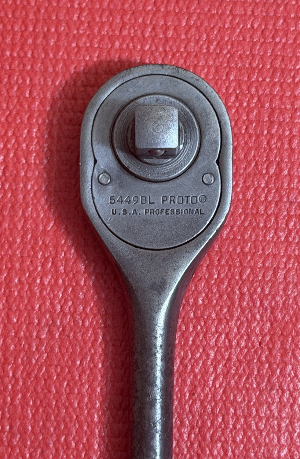 Vintage PROTO PROFESSIONAL TOOLS 5449BL BLACK OXIDE 1/2"Drive Ratchet Wrench USA