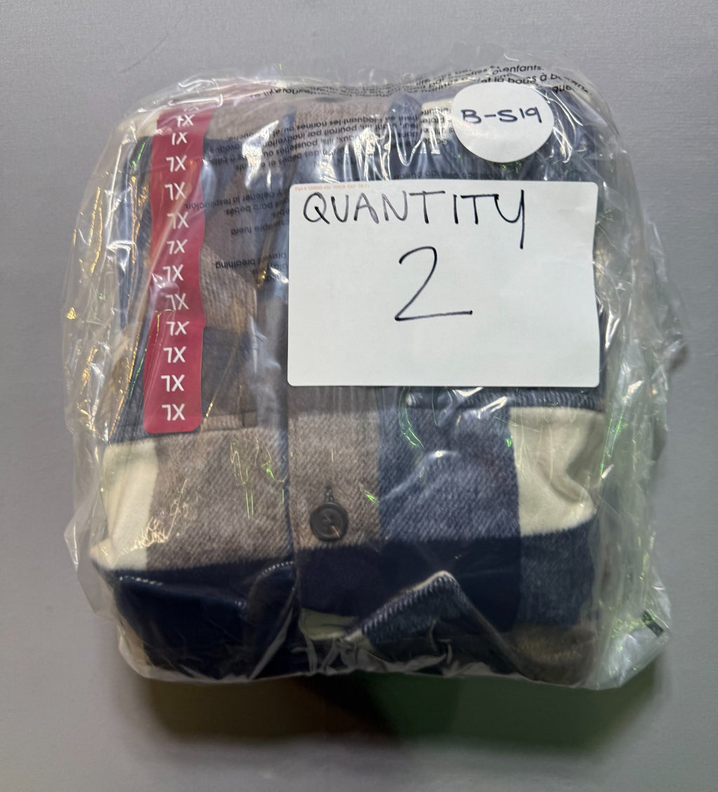 NWT Member's Mark Button-Front Plaid Shacket Women's XL Multicolor Flap Pockets
