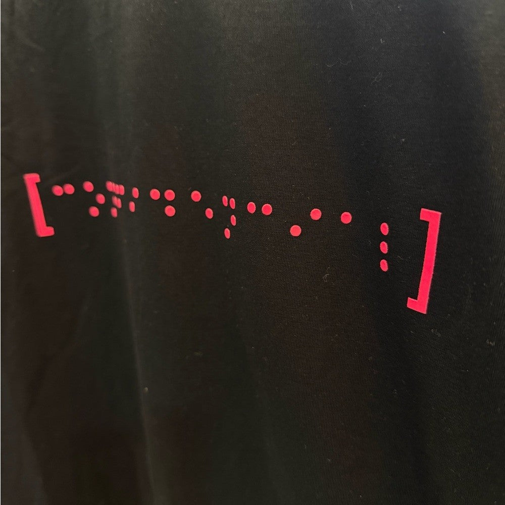 Marcelo Burlon - Black T-Shirt with Pink - double sleeve STAFF