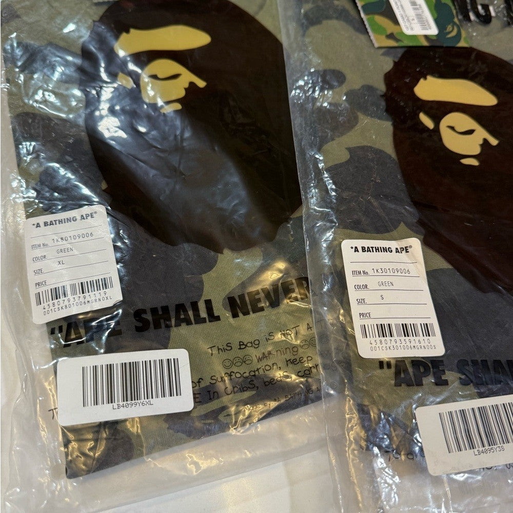 Bathing Ape - Green Camouflage T-Shirt - Brand New