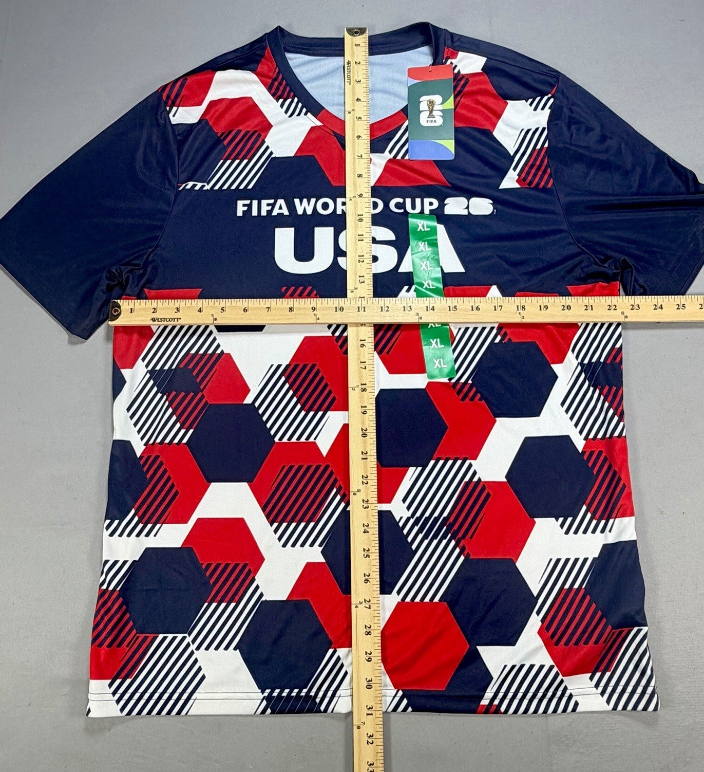 2026 FIFA World Cup USA Soccer Jersey XL Home Fan Version Hexagon Shirt Official