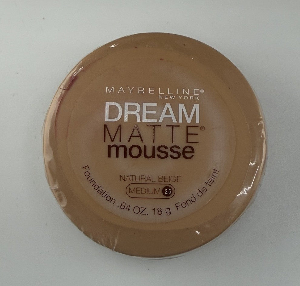 NEW Maybelline Dream Matte Mousse Foundation- NATURAL BEIGE MEDIUM 2.5 | .64oz