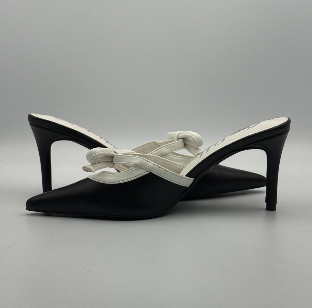 New Cape Robbin Hanny Slip-on Kitten Heel Shoes Women's 6.5 Black Pointed Toe