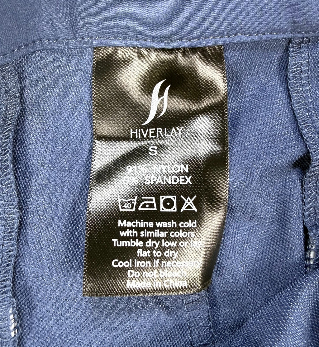 NWT Hiverlay Straight Leg Golf Pants Women Small Blue Lightweight Stretch Casual