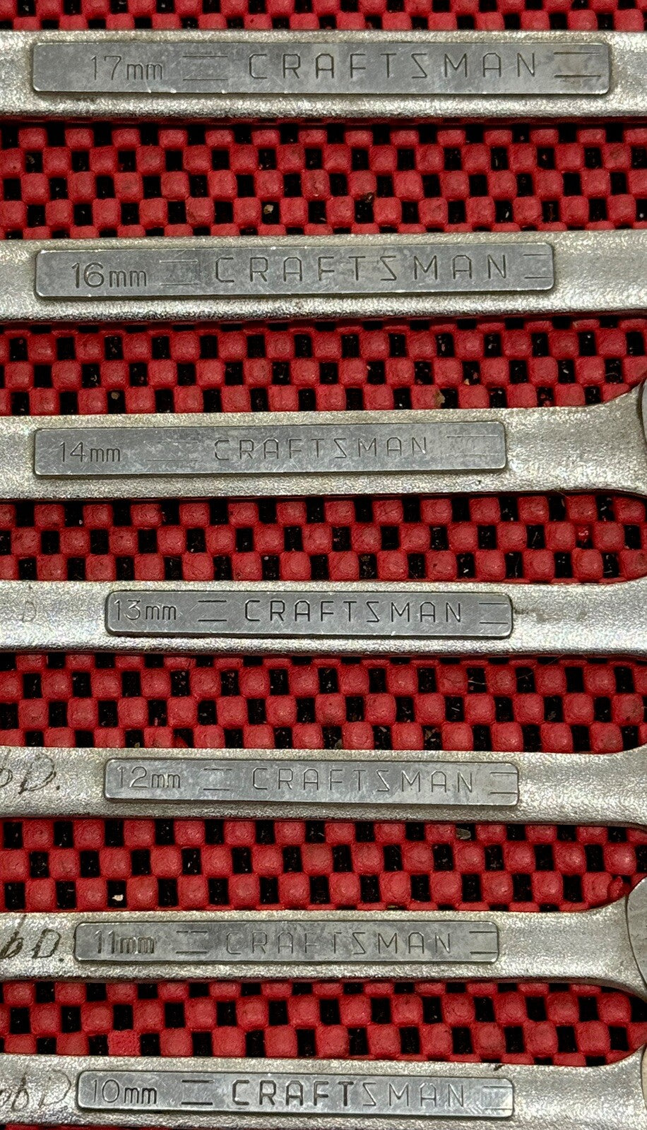 Vintage Craftsman Japan 9 Pc Combination Wrench Set 9-18mm Metric BF Molybdenum