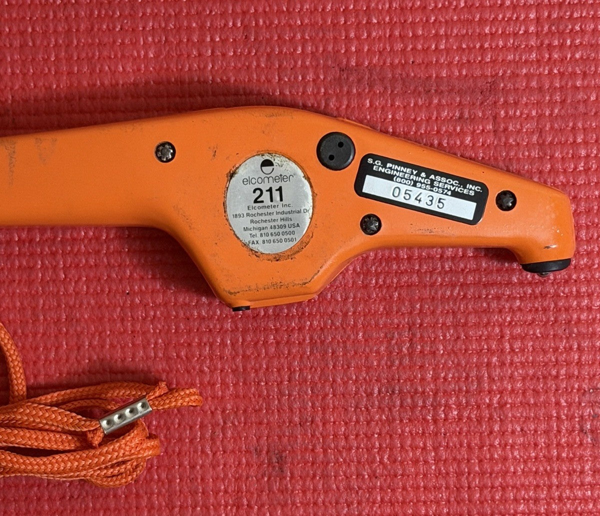 Elcometer 211 Mechanical Coating Thickness Gauge W/Original Case & Papers
