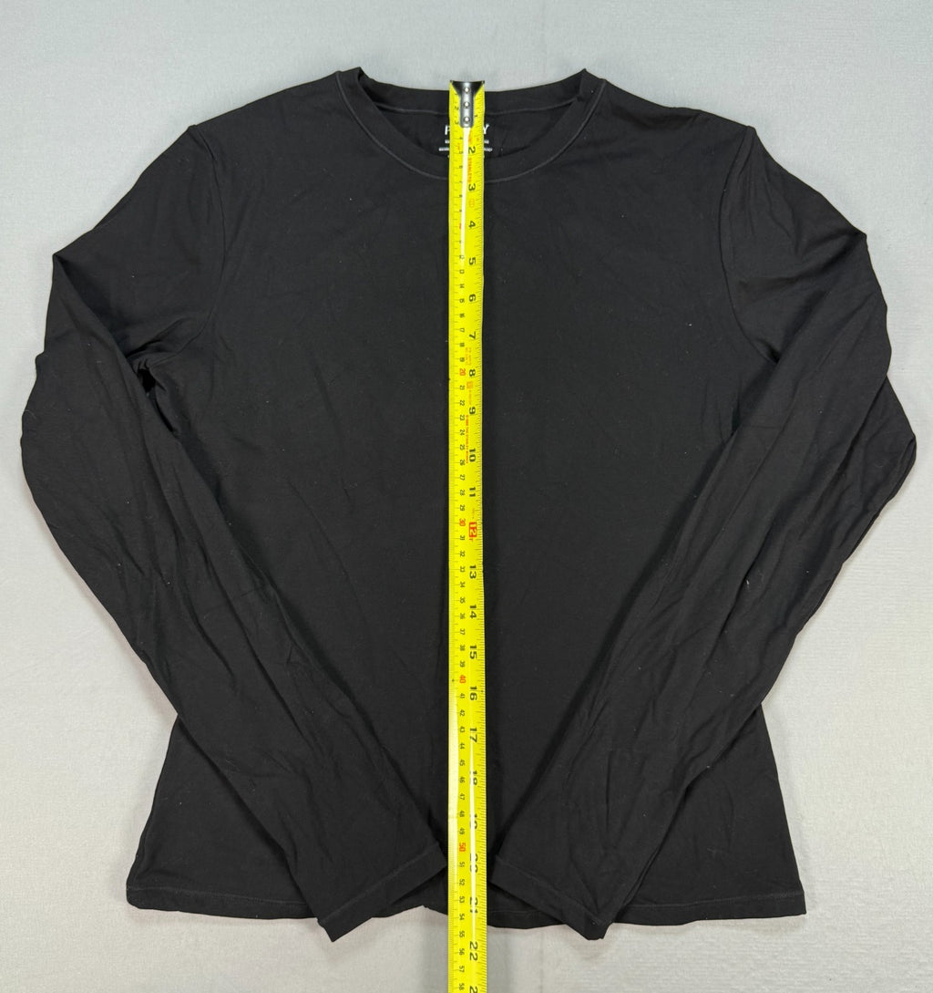 Pumiey Pullover Shirt Top Women's Medium Black Long Sleeve Crew Neck Casual Wear