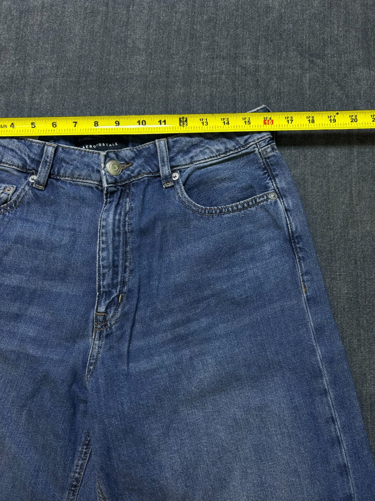 NWT Aeropostale Vintage Inspired Wide Leg Jeans Women's 10 Blue Denim High Rise