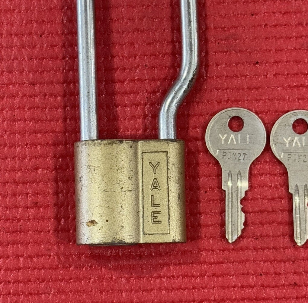 Vintage Yale Lock Bike Lock 7”inch Long  W/2 Keys Padlock Made in USA Very Rare