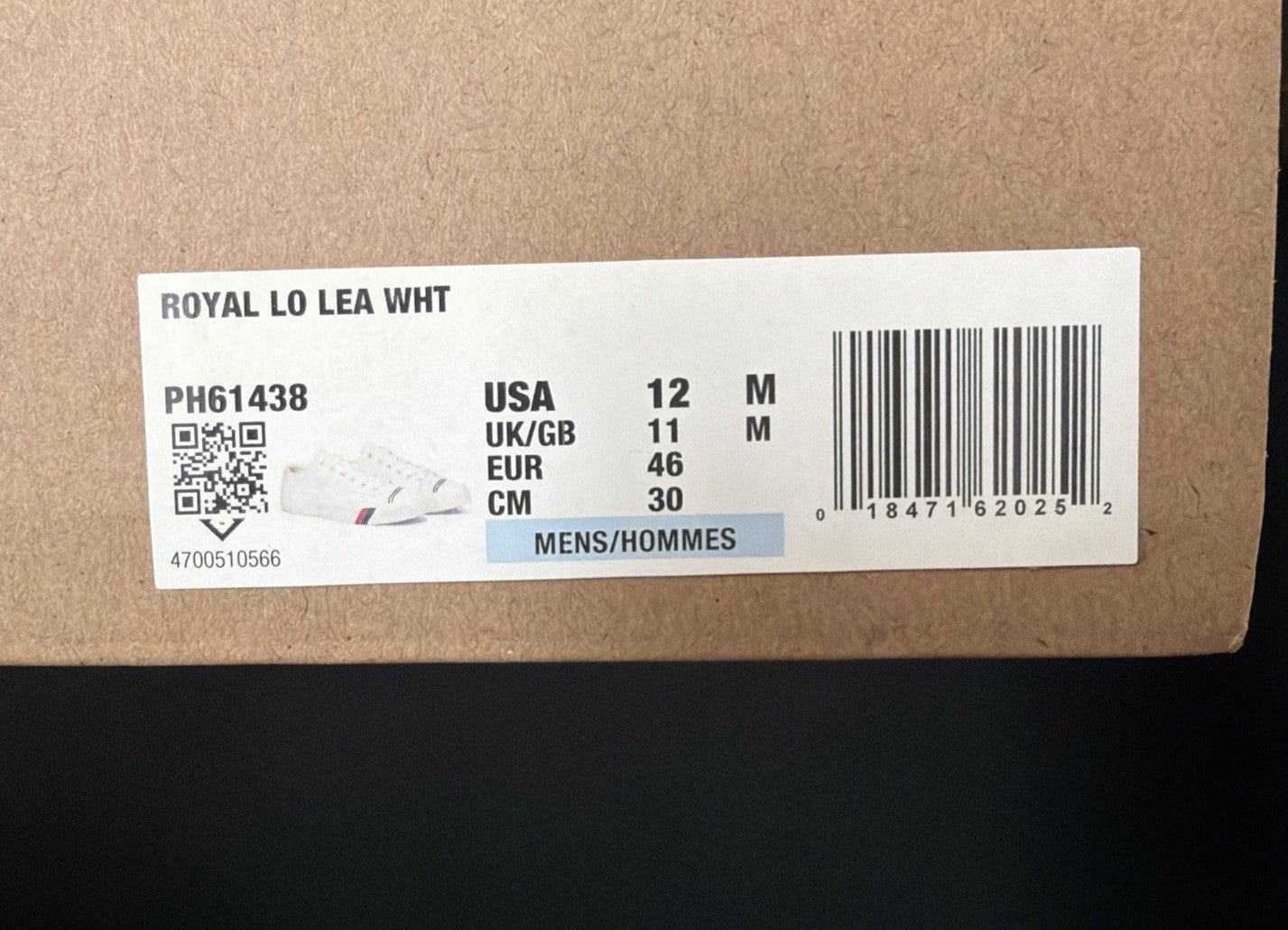 Pro-Keds Royal Lo Lace Up Men's Size 12 (M) White Leather Shoes Sneaker NWB