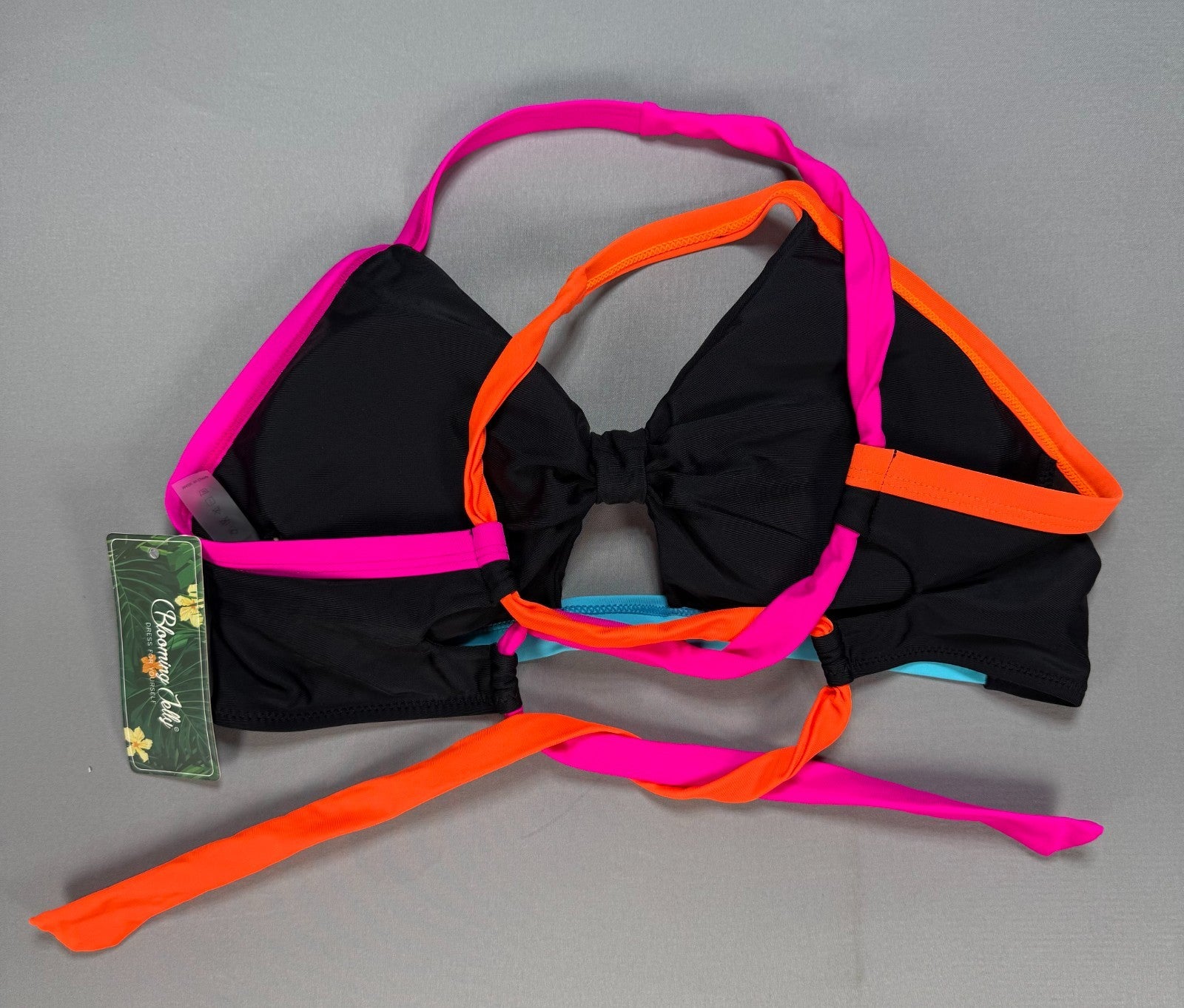 NWT B2prity 2 Piece Bikini Set Women’s Small Black Neon Summer Beach Swimsuit