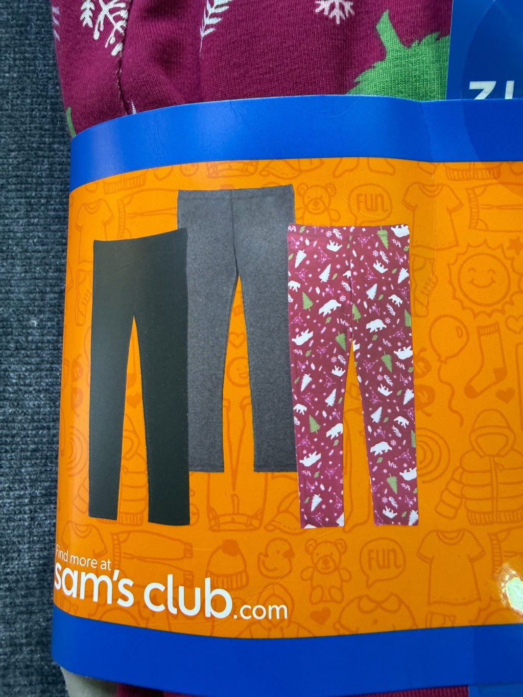 NWT Member's Mark My Favorite Leggings Girls 10/12 Multicolor Preppy - 3-Pack