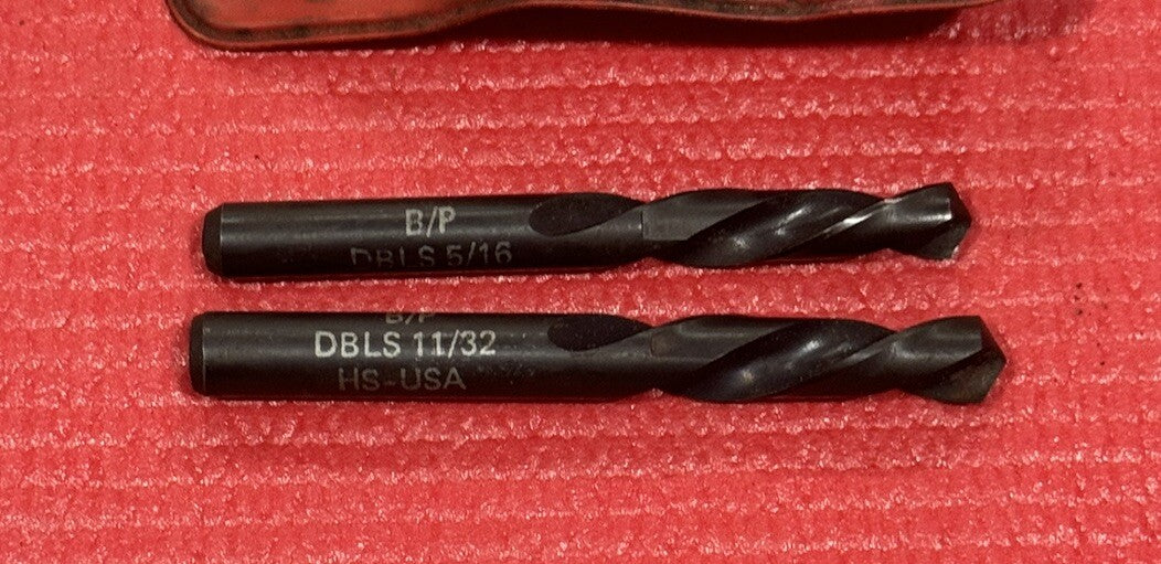 Blue Point Tools DBLS 105 Left Hand Drill Bit 2PC Set 11/32" & 5/16" VERY RARE!!