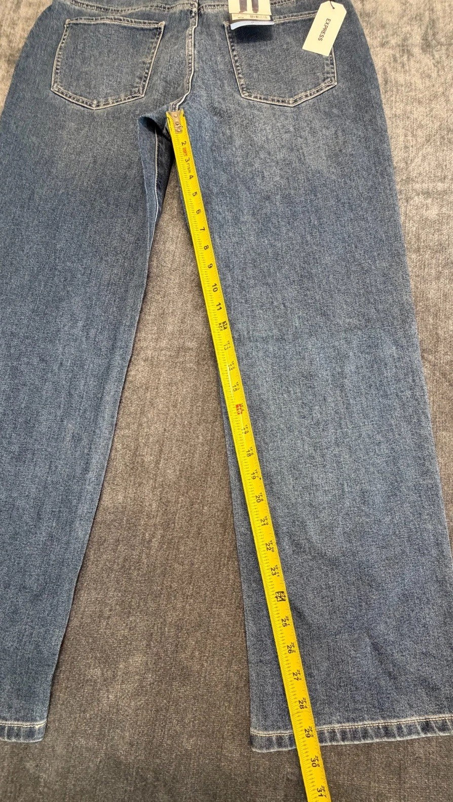 NWT Express Embellished Jeans Women's 10 Blue Denim Straight-Leg Casual 5-Pocket