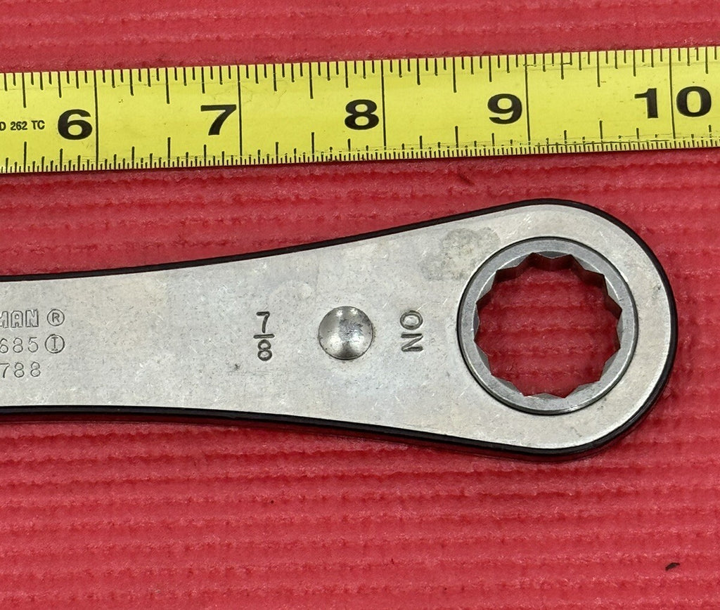Vintage Craftsman 13/16” x 7/8” Ratcheting Box End Wrench 43685 Made in USA
