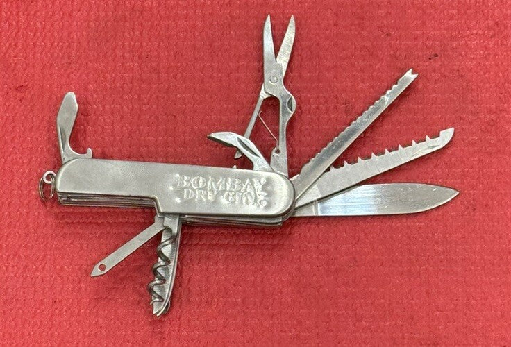 Bombay Dry Gin Stainless Steel Multi Tool Pocket Knife  NEW