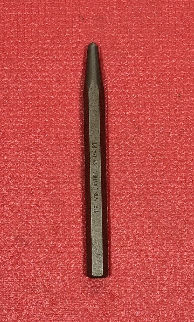 Mayhew Tools New 416 7-16” 1/4 PT  Center Punch Made In USA