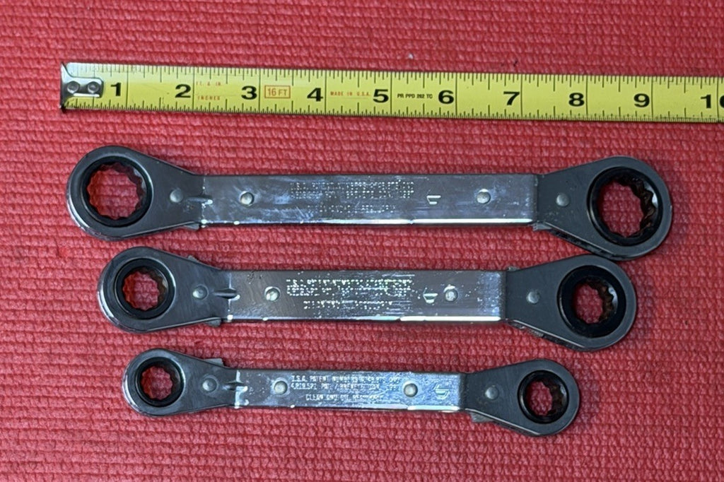 Craftsman Tools 3PC Metric Offset Box End Ratcheting Wrench Set 12MM-21MM USA