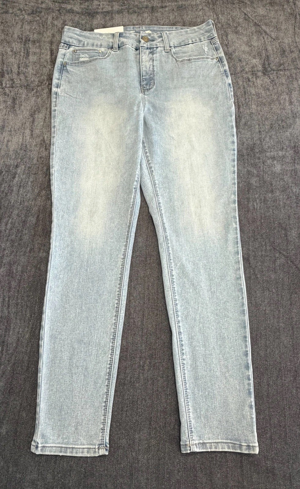 NWT Seven 7 Tummyless High Rise Skinny Jeans Women's 12 Blue Denim Medium Wash
